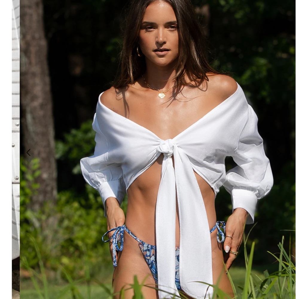 Crop tie Top and Thani Wrap Skirt beach coverup set